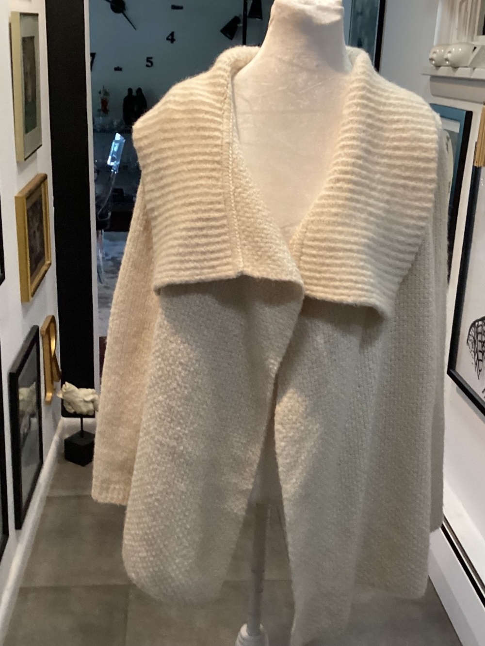 Loft medium sweater coat, nice large collar size medium